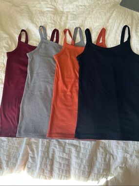 Women’s Ribbed Tank Top  bundle- Black, Orange, Gray, Burgundy